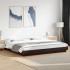 Estructura cama con luces LED madera ingeniería negro