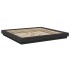 Estructura cama con luces LED madera ingeniería negro
