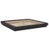 Estructura cama con luces LED madera ingeniería negro