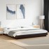 Estructura cama con luces LED madera ingeniería negro