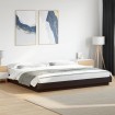 Estructura cama con luces LED madera ingeniería negro 180x200cm