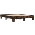 Estructura cama madera ingeniería metal roble ahumado