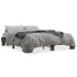 Estructura cama madera ingeniería metal marrón roble 150x200