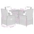 Set de muebles jardín 5 pzas con cojines ratán sintético