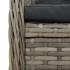 Set comedor de jardín 5 piezas con cojines ratán sintético