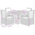 Set de muebles jardín 5 pzas con cojines ratán sintético