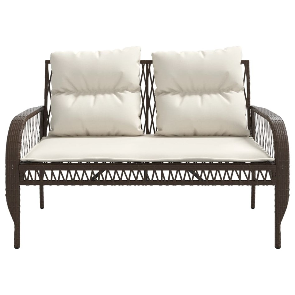 Set de sofás de jardín 4 pzas y cojines ratán sintético