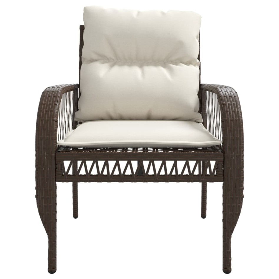 Set de sofás de jardín 4 pzas y cojines ratán sintético