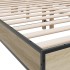 Estructura cama madera ingeniería metal roble Sonoma 140x200