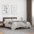 Estructura cama madera ingeniería metal marrón roble 120x200