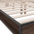 Estructura cama madera ingeniería metal marrón roble 120x200