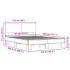Estructura cama madera ingeniería metal marrón roble 120x200