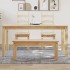 Mesa de comedor Panama madera maciza de pino 160x80x75