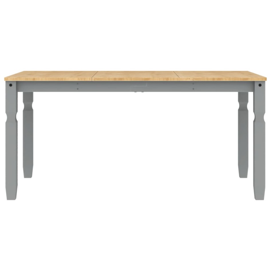 Mesa de comedor Corona madera maciza de pino gris 160x80x75