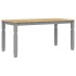 Mesa de comedor Corona madera maciza de pino gris 160x80x75