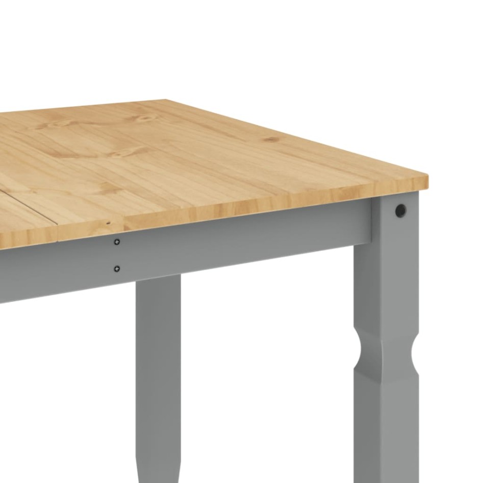 Mesa de comedor Corona madera maciza de pino gris 160x80x75