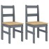 Sillas de comedor Panama 2 uds madera pino gris 40x46x90