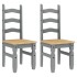 Sillas de comedor Corona 2 uds madera pino gris 42x47x107