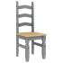 Sillas de comedor Corona 2 uds madera pino gris 42x47x107