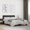 Estructura de cama madera de ingeniería y metal negro 140x200cm