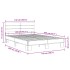 Estructura de cama madera de ingeniería y metal negro