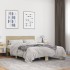 Estructura cama madera ingeniería metal roble Sonoma 120x200