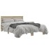 Estructura cama madera ingeniería metal roble Sonoma 120x200