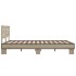 Estructura cama madera ingeniería metal roble Sonoma 120x200