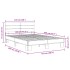 Estructura cama madera ingeniería metal roble Sonoma 120x200