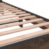 Estructura cama madera ingeniería metal marrón roble 140x200