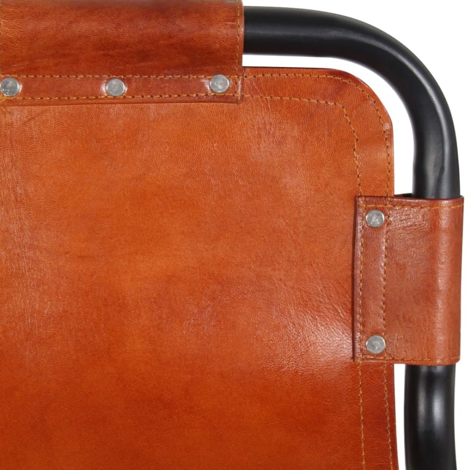 Taburetes de barra de cocina 2 unidades cuero