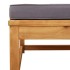 Set de muebles de jardín 4 pzs y cojines madera maciza