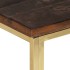 Mesa de centro acero inoxidable madera maciza traviesa