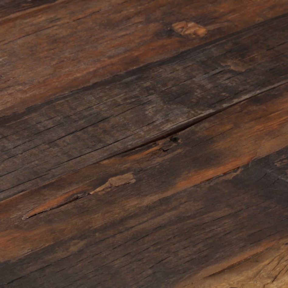 Mesa de centro acero inoxidable madera maciza traviesa