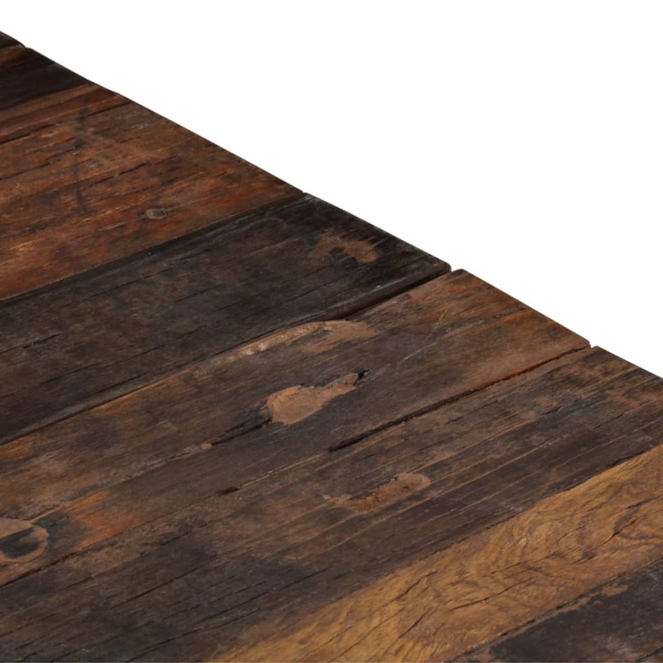 Mesa de centro acero inoxidable madera maciza traviesa