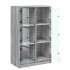 Aparador alto con puertas madera gris Sonoma 68x37x109