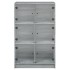 Aparador alto con puertas madera gris Sonoma 68x37x109