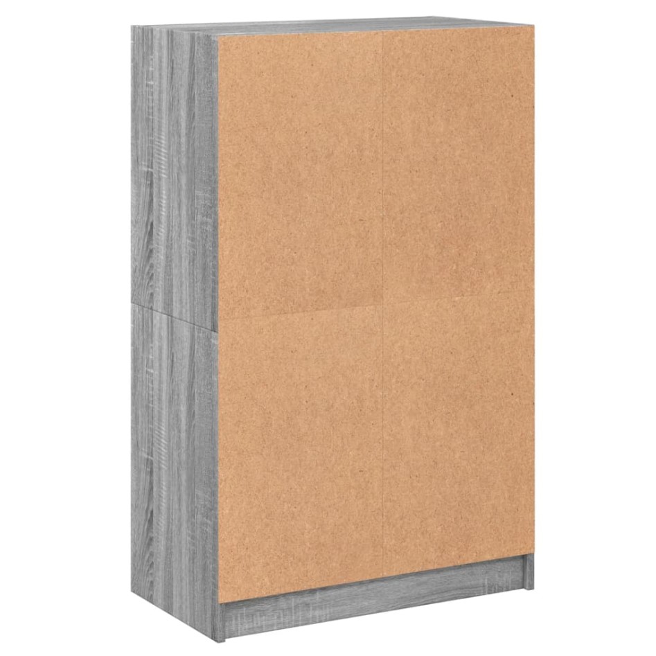 Aparador alto con puertas madera gris Sonoma 68x37x109