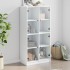 Aparador alto con puertas madera ingeniería blanco 68x37x142
