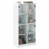 Aparador alto con puertas madera ingeniería blanco 68x37x142