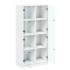 Aparador alto con puertas madera ingeniería blanco 68x37x142