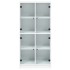 Aparador alto con puertas madera ingeniería blanco 68x37x142