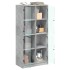 Aparador alto con puertas madera gris hormigón 68x37x142