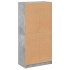 Aparador alto con puertas madera gris hormigón 68x37x142