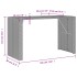 Mesa alta jardín superficie madera ratán PE negro 185x80x110