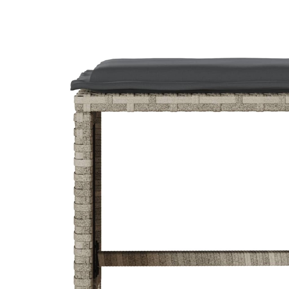 Set de sofás de jardín 4 pzas y cojines ratán sintético