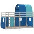 Litera con cortinas madera maciza de pino azul 90x200