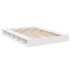 Estructura de cama madera de ingeniería blanca 150x200