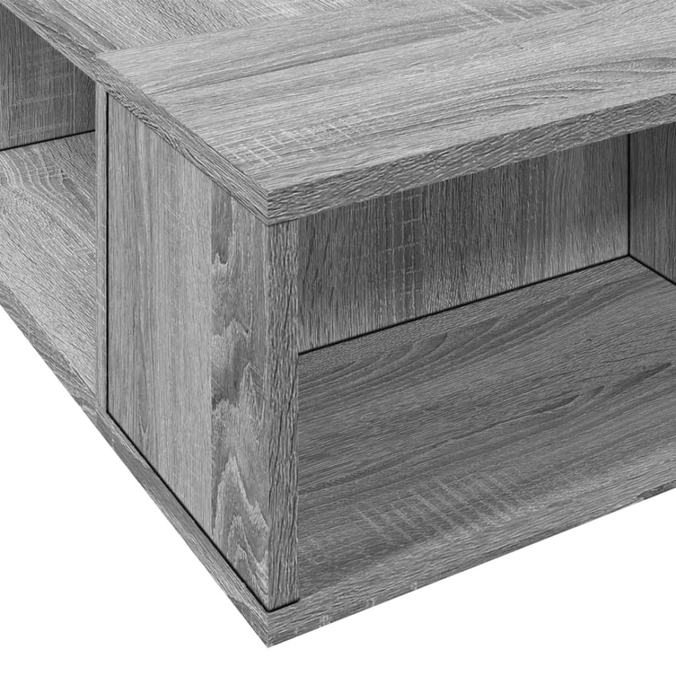 Estructura de cama madera de ingeniería gris Sonoma 140x200