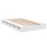 Estructura de cama madera de ingeniería blanca 120x200